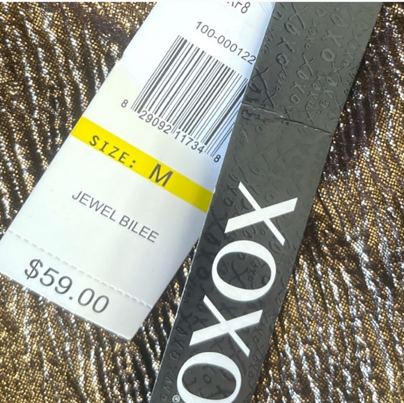 XOXO Bronze Midi Dress Christmas New years - Picture 7 of 7